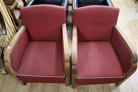 A pair of Art Deco armchairs